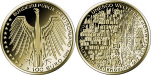 100 евро «Историческая часть города Регенсбург»