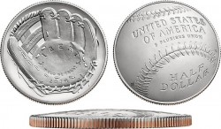 США, 0,5 доллара, «Национальный зал славы бейсбола»