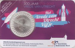 5 euro. Netherland 2013. Treaty of Utrecht