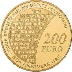 Франция, 2009, 200 евро, Европейский суд по правам человека, аверс
