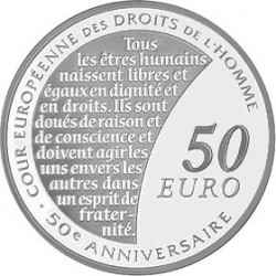 Франция, 2009, 50 евро, Европейский суд по правам человека, аверс