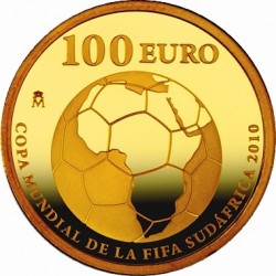 Испания, 100 евро, ЧМ по футболу-2010, реверс