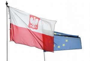 Флаги Польши и ЕС