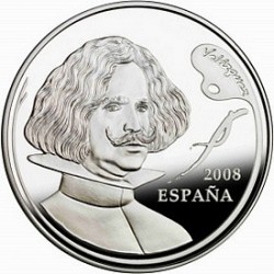 Испания, 2008, 10 евро, Веласкес, аверс