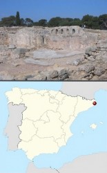 Эмпорион на карте Испании, сейчас там одни руины...