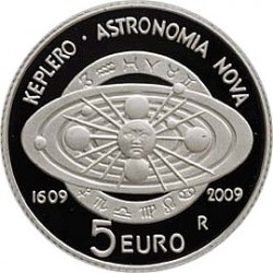 Сан-Марино, 5 евро, 2009, Кеплер, реверс