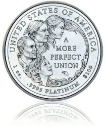 Платиновая монета "Американский орёл" 2009 года