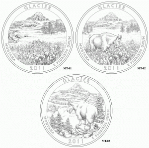 Проекты дизайна монеты, посвященной Национальному парку Гласьер