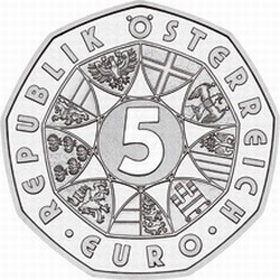 Австрия, 5 евро, единый аверс