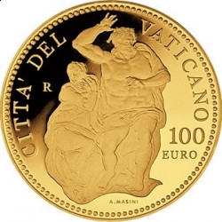 Ватикан, 100 евро, 2010, Страшный суд, реверс