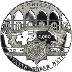 Италияю, 5 евро, 2010, Санта-Кьяра, реверс