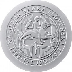 10 euro. 20th anniversary of the foundation National Bank of Slovakia