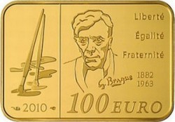 Франция, 100 евро, Жорж Брак