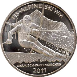 Германия, 10 евро, 2010, Чемпионат мира по горнолыжному спорту