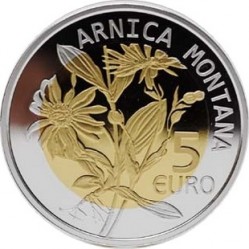 luxembourg 2010. 5 euro. Arnica montana