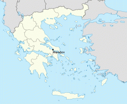 Марафон на карте Греции