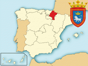 Памплона на карте Испании и герб города