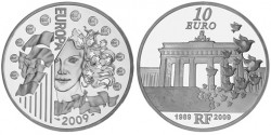 Франция, 10 евро,«Берлинская стена»