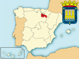 Ла-Корунья на карте Испании и герб города