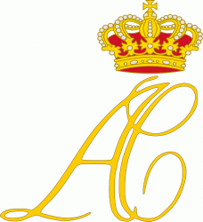 Двойной вензель Князя Монако Альбера II и Княгини Шарлен Уиттсток