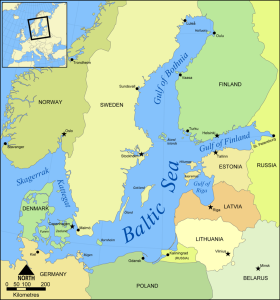 Карта акватории Балтийского моря