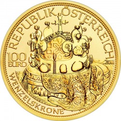 100 евро, Австрия (Чешская корона Святого Вацлава)