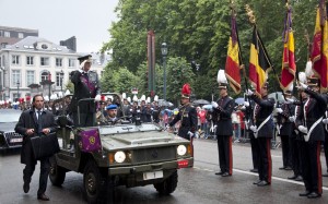 Во время военного парада в Брюсселе в честь бельгийского Национального праздника 21-го июля