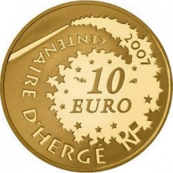 Франция 2008, 10 евро, Тинтин (Tintin)