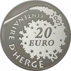 Франция 2008, 20 евро, Тинтин и Милу
