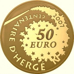 Франция 2008, 50 евро, Тинтин и Милу