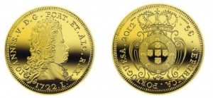 5 евро «Песа 1722 года короля Жуана V»