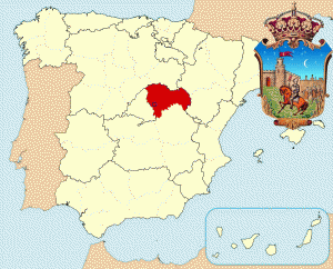 Гвадалахара на карте Испании и герб города