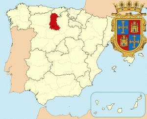 Паленсия на карте Испании и герб города