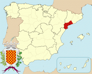 Таррагона на карте Испании и герб города