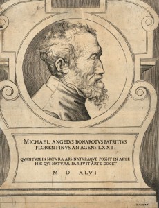 Портрет Микеланджело Буонарроти (Джулио Боназоне, 1546 г.)