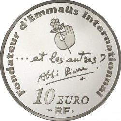 france 2012. 10 euro. 100th Anniversary of abbe' Pierre's birth