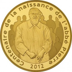 france 2012. 50 euro. 100th Anniversary of abbe' Pierre's birth