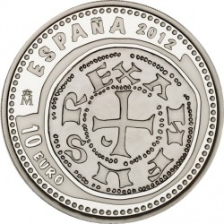 Spain 2012. 10 euro. Dinero de Alfonso VIII, acuñado en Toledo