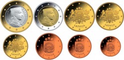 latvian euro coins 2014