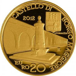 San Marino 2012. 20 euro. Elementi architettonici sammarinesi. Borgo Maggiore