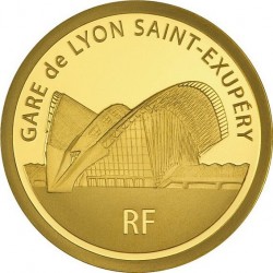 France 2012. 50 euro (gold). Gare de Lyon Saint-Exupéry