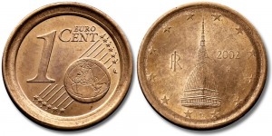 italy 1 eurocent. Mole Antonelliana 