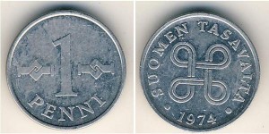 1 Penny Finland 1974