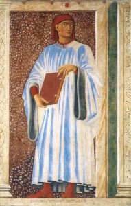 Giovanni Boccaccio (fresco from the cycle Famous People, 1450)