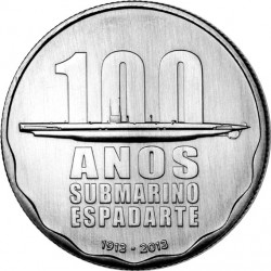 Portugal 2013. 2.5 euro. Submarino (Cu-Ni)