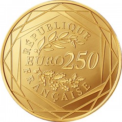 France 2014. 250 euro. Coq