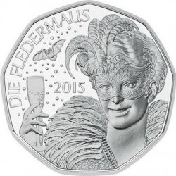 Austria 2015. 5 euro. Fledermaus (Ag 800)
