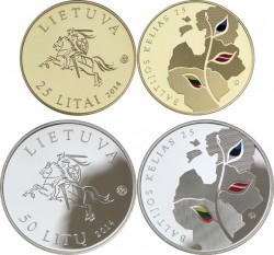 Lietuva coins. Baltic Way