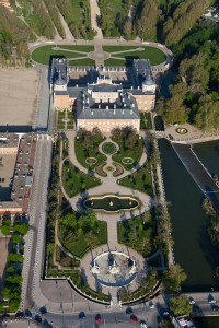 Royal Palace of Aranjuez aerial view