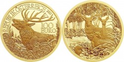 Austria 2013. 100 euro. Rothirsch